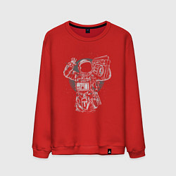 Свитшот хлопковый мужской Space Music, цвет: красный