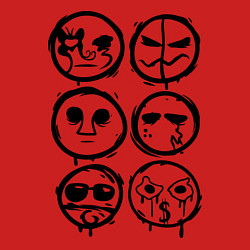 Свитшот хлопковый мужской HU Masks, цвет: красный — фото 2