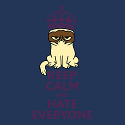 Свитшот хлопковый мужской Keep Calm & Hate Everyone, цвет: тёмно-синий — фото 2