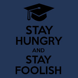 Свитшот хлопковый мужской Stay Hungry & Stay Foolish, цвет: тёмно-синий — фото 2