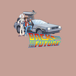 Свитшот хлопковый мужской Back to the future, цвет: пыльно-розовый — фото 2