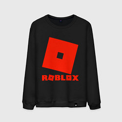 Свитшот хлопковый мужской Roblox Logo, цвет: черный