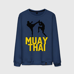 Свитшот хлопковый мужской Muay Thai, цвет: тёмно-синий