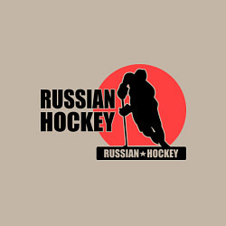Свитшот хлопковый мужской Russian hockey, цвет: миндальный — фото 2