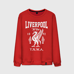 Свитшот хлопковый мужской Liverpool YNWA, цвет: красный