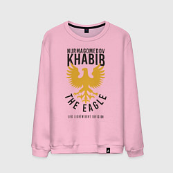 Свитшот хлопковый мужской Khabib: The Eagle, цвет: светло-розовый