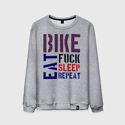 Мужской свитшот Bike eat sleep repeat