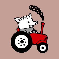 Свитшот хлопковый мужской Поросенок Петр, цвет: пыльно-розовый — фото 2