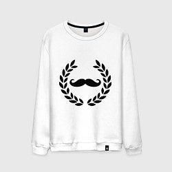 Свитшот хлопковый мужской Win Moustaches, цвет: белый