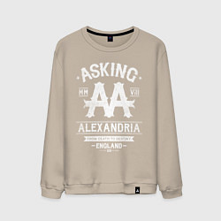 Свитшот хлопковый мужской Asking Alexandria: England, цвет: миндальный