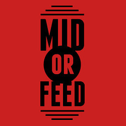Свитшот хлопковый мужской Mid or feed, цвет: красный — фото 2