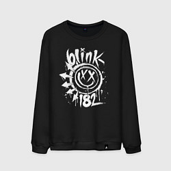 Свитшот хлопковый мужской Blink-182: Smile, цвет: черный