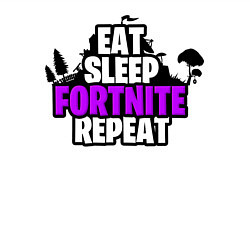 Свитшот хлопковый мужской Eat, Sleep, Fortnite, Repeat, цвет: белый — фото 2