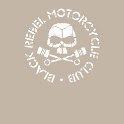 Свитшот хлопковый мужской Black Rebel: Motorcycle Club, цвет: миндальный — фото 2