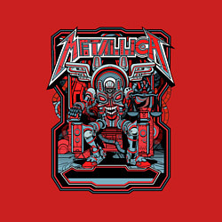 Свитшот хлопковый мужской Metallica: Robot Style, цвет: красный — фото 2