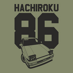 Свитшот хлопковый мужской Toyota AE86 Hachiroku, цвет: авокадо — фото 2