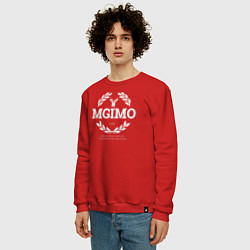 Свитшот хлопковый мужской MGIMO, цвет: красный — фото 2