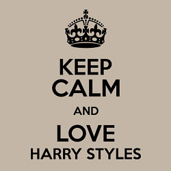 Свитшот хлопковый мужской Keep Calm & Love Harry Styles, цвет: миндальный — фото 2