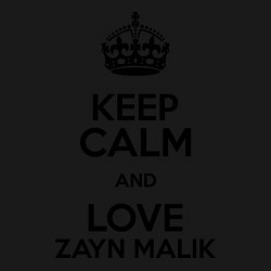 Свитшот хлопковый мужской Keep Calm & Love Zayn Malik, цвет: черный — фото 2