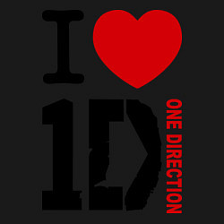 Свитшот хлопковый мужской I love 1D, цвет: черный — фото 2