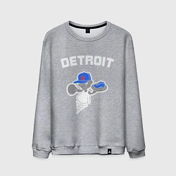 Свитшот хлопковый мужской Detroit, цвет: меланж