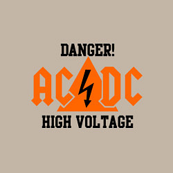 Свитшот хлопковый мужской AC/DC: High Voltage, цвет: миндальный — фото 2