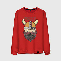 Свитшот хлопковый мужской Born to be a Viking, цвет: красный