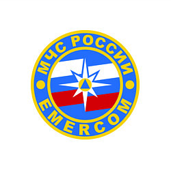 Свитшот хлопковый мужской Emercom Russia, цвет: белый — фото 2