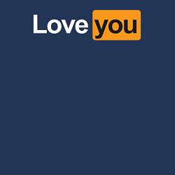 Свитшот хлопковый мужской PornHub: Love You, цвет: тёмно-синий — фото 2