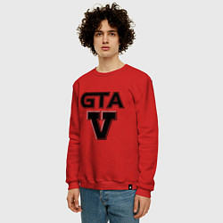 Свитшот хлопковый мужской GTA 5, цвет: красный — фото 2