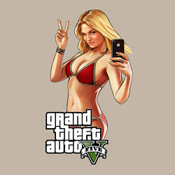 Свитшот хлопковый мужской GTA V: Selfie, цвет: миндальный — фото 2