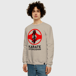 Свитшот хлопковый мужской Karate Kyokushin, цвет: миндальный — фото 2