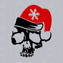 Свитшот хлопковый мужской Череп в шапочке, цвет: меланж — фото 2