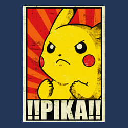 Свитшот хлопковый мужской Pikachu: Pika Pika, цвет: тёмно-синий — фото 2