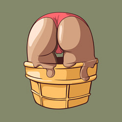 Свитшот хлопковый мужской Eat me, цвет: авокадо — фото 2