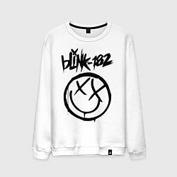 Свитшот хлопковый мужской BLINK-182, цвет: белый