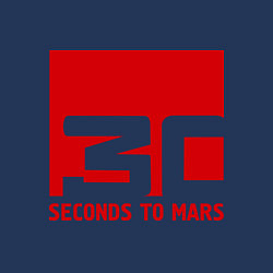 Свитшот хлопковый мужской 30 seconds to mars, цвет: тёмно-синий — фото 2