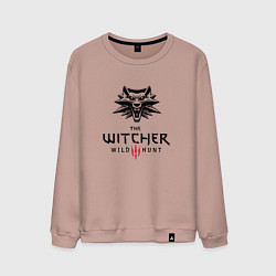 Свитшот хлопковый мужской THE WITCHER 3:WILD HUNT, цвет: пыльно-розовый