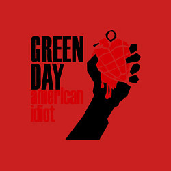 Свитшот хлопковый мужской Green Day: American idiot, цвет: красный — фото 2