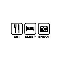 Свитшот хлопковый мужской Eat Sleep Shoot (Ешь, Спи, Фотографируй), цвет: белый — фото 2