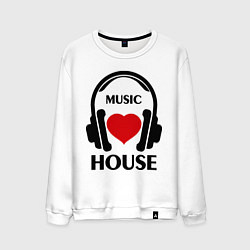 Мужской свитшот House Music is Love