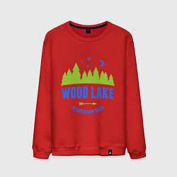 Свитшот хлопковый мужской Wood Lake, цвет: красный