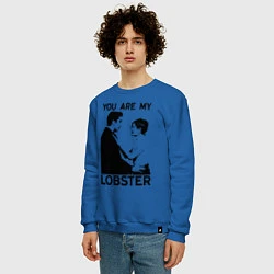 Свитшот хлопковый мужской You are My Lobster, цвет: синий — фото 2