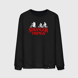 Свитшот хлопковый мужской STRANGER THINGS, цвет: черный