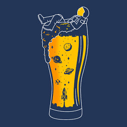 Свитшот хлопковый мужской Космонавт, цвет: тёмно-синий — фото 2