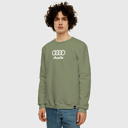 Свитшот хлопковый мужской Audi Ауди, цвет: авокадо — фото 2