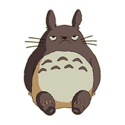 Свитшот хлопковый мужской Грустный Тоторо, цвет: белый — фото 2