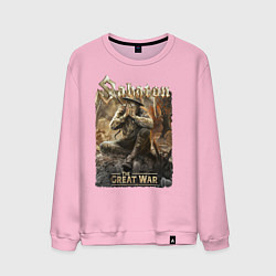 Свитшот хлопковый мужской Sabaton - The great war, цвет: светло-розовый