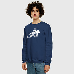 Свитшот хлопковый мужской Banksy, цвет: тёмно-синий — фото 2