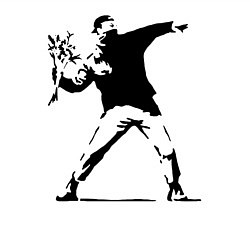 Свитшот хлопковый мужской Banksy, цвет: белый — фото 2